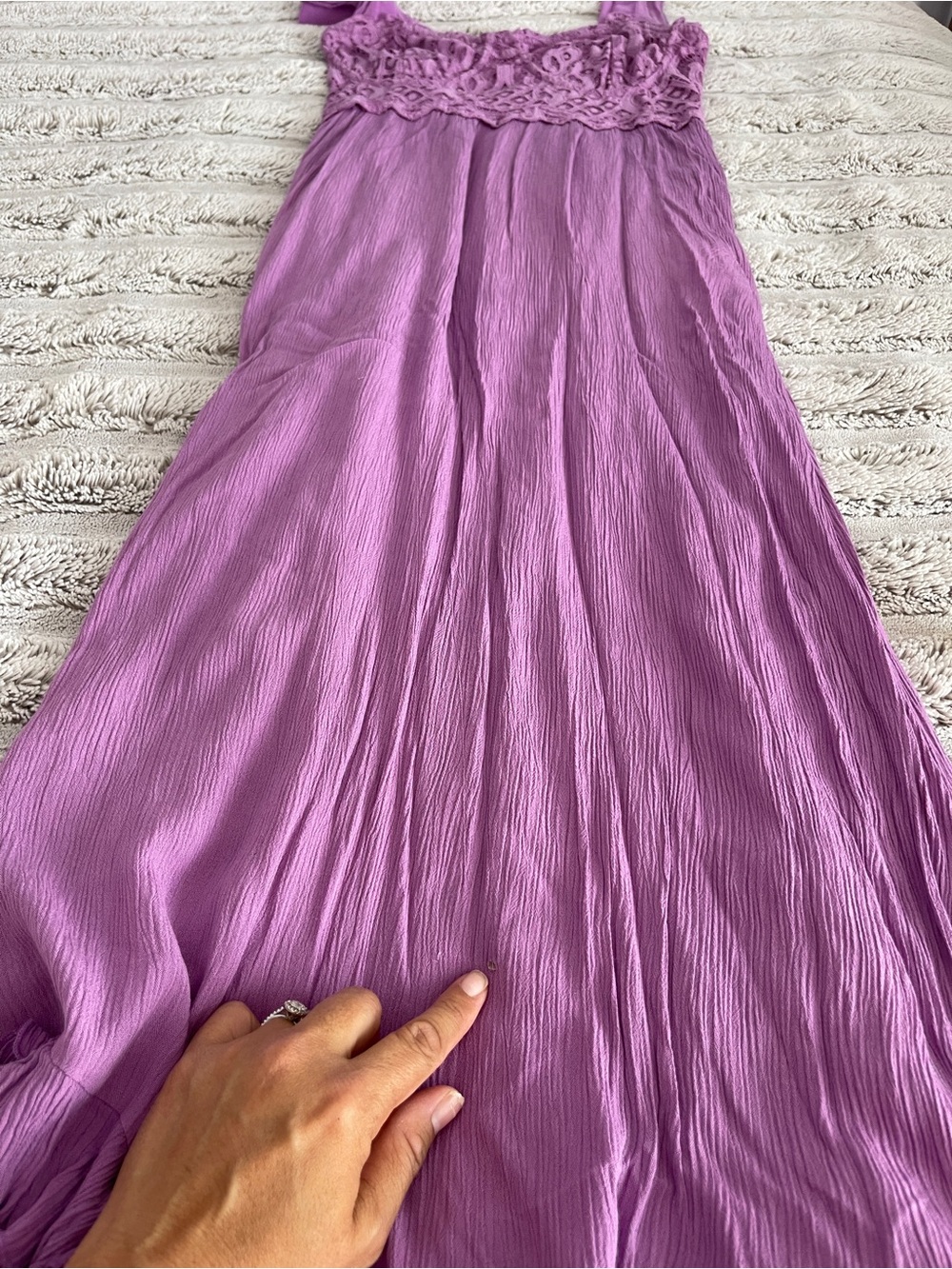 Free People Adella Lavender Maxi Dress size XL - Picture 11 of 11